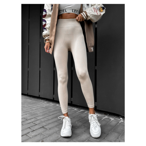 Béžové dámské legíny