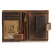 Pánská kožená peněženka Brodrene G-28 vintage hnědá