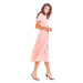 Awama Dámské midi šaty Iseuflor A296 růžová Růžová