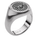 Emporio Armani Luxusní ocelový prsten s onyxem EGS2727040 66 mm