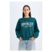 DEFACTO Regular Fit Crew Neck Printed Thin Sweatshirt