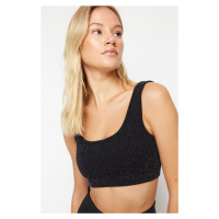 Trendyol Black Seamless Lurex/Glitter Knitted Sports Bra