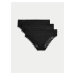 Sada tří dámských brazilských kalhotek s krajkou v černé barvě Marks & Spencer Flexifit™