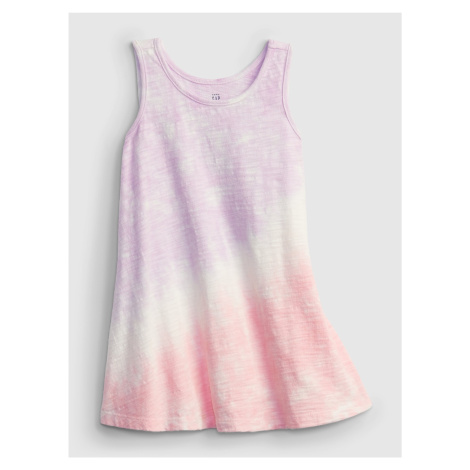 Růžové holčičí dětské šaty tie-dye tank dress GAP