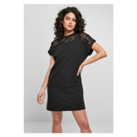 Ladies Lace Tee Dress - black