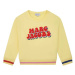 Dětská bavlněná mikina Marc Jacobs žlutá barva, s aplikací