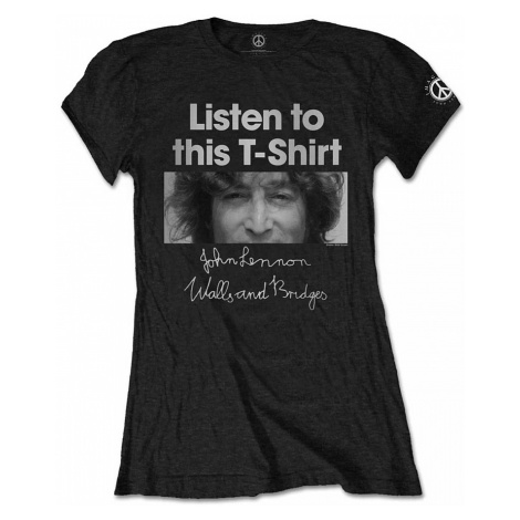 John Lennon tričko, Listen Lady Girly, dámské RockOff