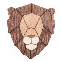 Dřevěná brož Lion Brooch