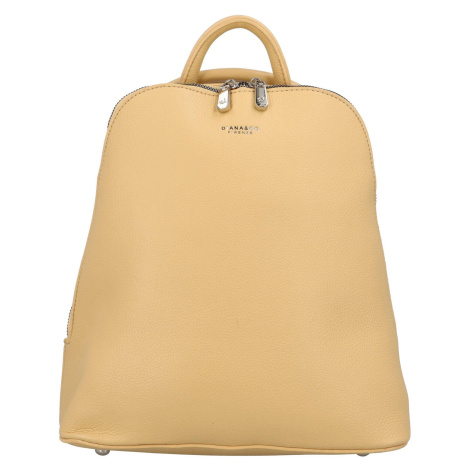 Minimalistická koženková kabelka/batoh Larissa, žlutá Diana & Co