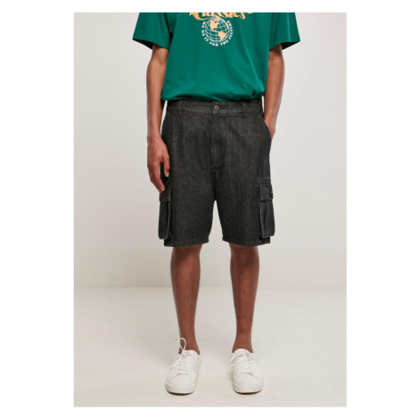 Organic Denim Cargo Shorts - black washed Urban Classics