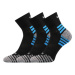 Voxx Sigma B Unisex sportovní ponožky - 3 páry BM000000636200101708 černá