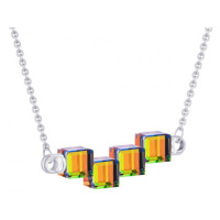 Preciosa Stříbrný náhrdelník s krystaly Crystal Cubes 6062 41