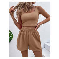 Know Women's Mink Ribbed Shorts Set