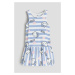 H & M - Bavlněné šaty's potiskem - modrá