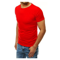 Červené pánské jednobarevné tričko RX4189