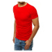 Červené pánské jednobarevné tričko RX4189