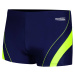 AQUA SPEED Man's Swimming Shorts Dennis Navy Blue/Green Pattern 01