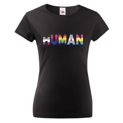 Dámské tričko s potiskem Human - LGBT pánské tričko BezvaTriko