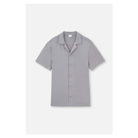 Dagi Gray Cupra Short Sleeve Modal Shirt