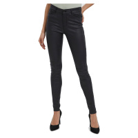 Vero Moda Dámské kalhoty VMSEVEN Slim Fit 10138972 Black COATED XS/32