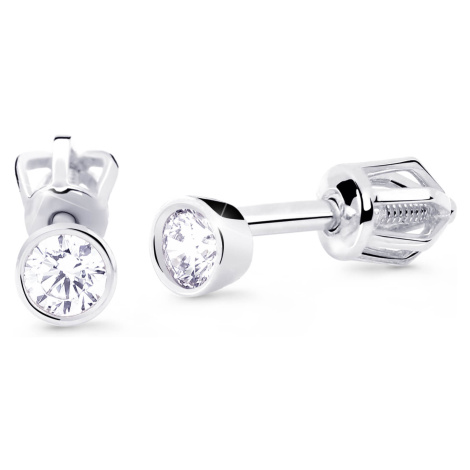 Cutie Diamonds Něžné peckové náušnice z bílého zlata s brilianty DZ8017-30-00-X-2 Cutie Jewellery