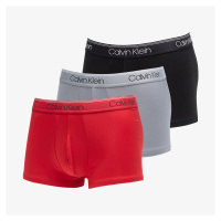 Calvin Klein Microfiber Stretch Wicking Technology Low Rise Trunk 3-Pack Black/ Convoy/ Red Gala