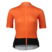 POC Cyklistický dres s krátkým rukávem - ESSENTIAL ROAD LADY - černá/oranžová