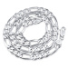 Stříbrný masivní řetěz Figaro pro muže 9 mm varianta 45 cm