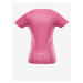 Růžové dámské rychleschnoucí tričko ALPINE PRO BASIKA