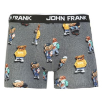 Pánské boxerky John Frank JFBD325-COOL TEDDY | sv.šedá