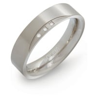 Boccia Titanium Titanový snubní prsten s diamanty 0138-02 57 mm