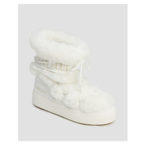 Bílé Dámské Sněhule S Kožíškem Moon Boot Ltrack Faux Fur Wp New