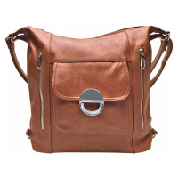 Velký středně hnědý kabelko-batoh 2v1 s kapsami Callie