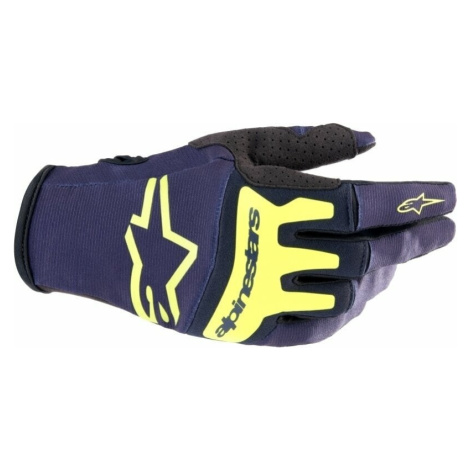 Alpinestars Techstar Gloves Night Navy/Yellow Fluorescent Rukavice