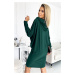 Zelené oversize šaty s kapucí