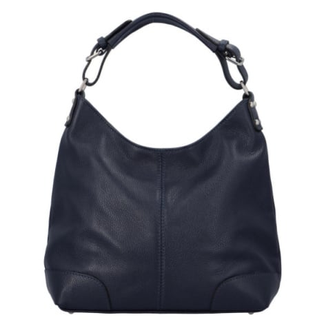 Praktická elegantní kožená kabelka Tatiana, modrá Delami