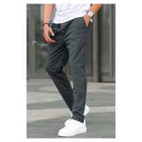 Madmext Waffle Fabric Anthracite Basic Men's Trousers 6513