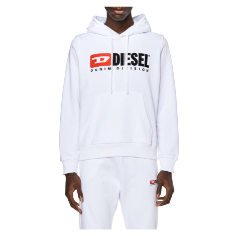 Mikina diesel s-ginn-hood-div sweat-shirt bílá