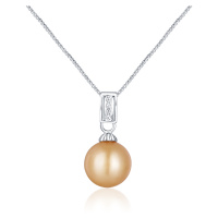 JwL Luxury Pearls Elegantní stříbrný náhrdelník se zlatou perlou jižního Pacifiku JL0734 (řetíze