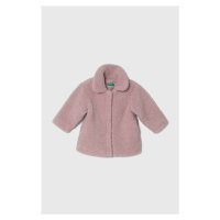 Dětský kabát United Colors of Benetton fialová barva