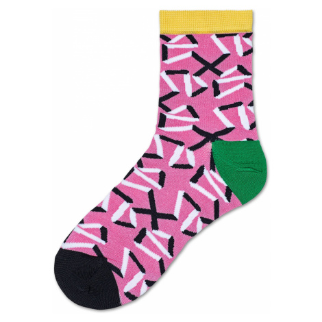 Dámské růžové ponožky Happy Socks Adela // kolekce Hysteria