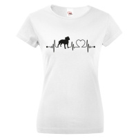 Dámské tričko pro milovníky psů s potiskem Pitbulla - dárek pro pejskaře