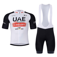 BONAVELO Cyklistický krátký dres a krátké kalhoty - UAE 2023 - černá/bílá