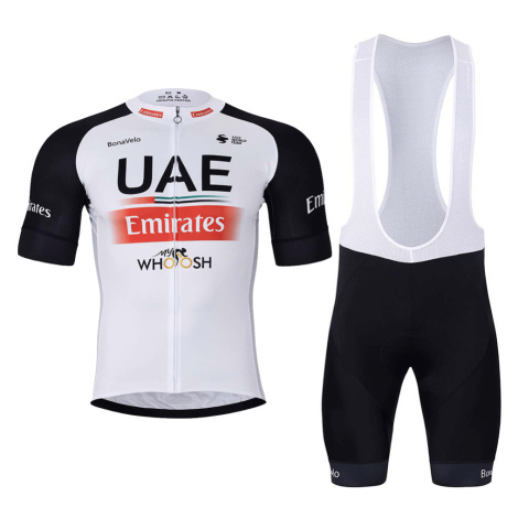BONAVELO Cyklistický krátký dres a krátké kalhoty - UAE 2023 - černá/bílá