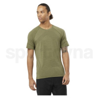 Salomon Runlife SS Tee M LC2138900 - deep lichen green heather