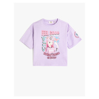 Koton T-Shirt Short Sleeve Anime Printed Crew Neck Cotton