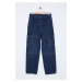 Trendyol Medium Blue Baggy Cargo Loose Jeans