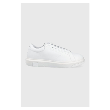 Kožené boty Armani Exchange bílá barva, XUX123 XV534 00152