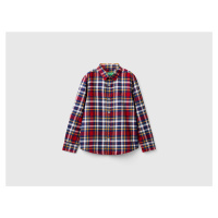 Benetton, Plaid Shirt In 100% Cotton