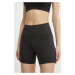 Šortky na jógu Puma Studio černá barva, high waist, 524863